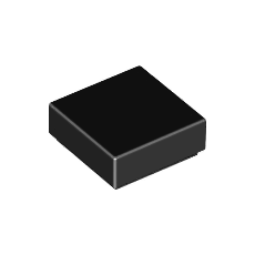 Black Tile 1 x 1 with Groove