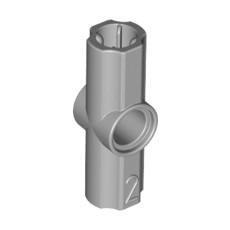 Light Bluish Gray Technic, Axle and Pin Connector Angled #2 - 180 degrees