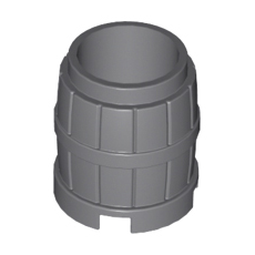 상자 통 Dark Bluish Gray Container, Barrel 2 x 2 x 2