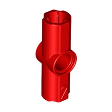Red Technic, Axle and Pin Connector Angled #2 - 180 degrees