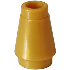 Pearl Gold Cone 1 x 1 with Top Groove