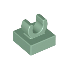 Sand Green Tile, Modified 1 x 1 with Clip