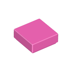 Dark Pink Tile 1 x 1 with Groove