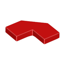 Red Tile, Modified 2 x 2 Corner with Cut Corner